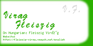 virag fleiszig business card